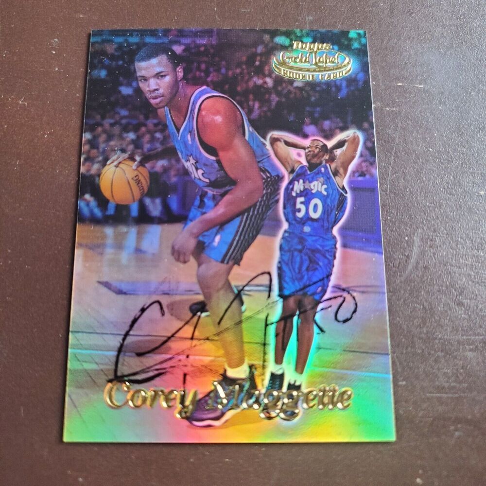 1999 Topps Gold Label On Card Auto Corey Maggette Refractor #98 RC Rookie Card